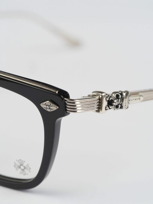 Chrome Hearts Glasses, Sunglasses OVERPOKED -BLACK-PLASTICBRUSHED SILVER