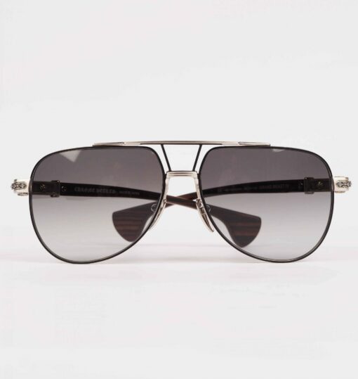 Chrome Hearts glasses ,Sunglasses GRAND BEAST IV MATTE BLACK/ BRUSHED SILVER